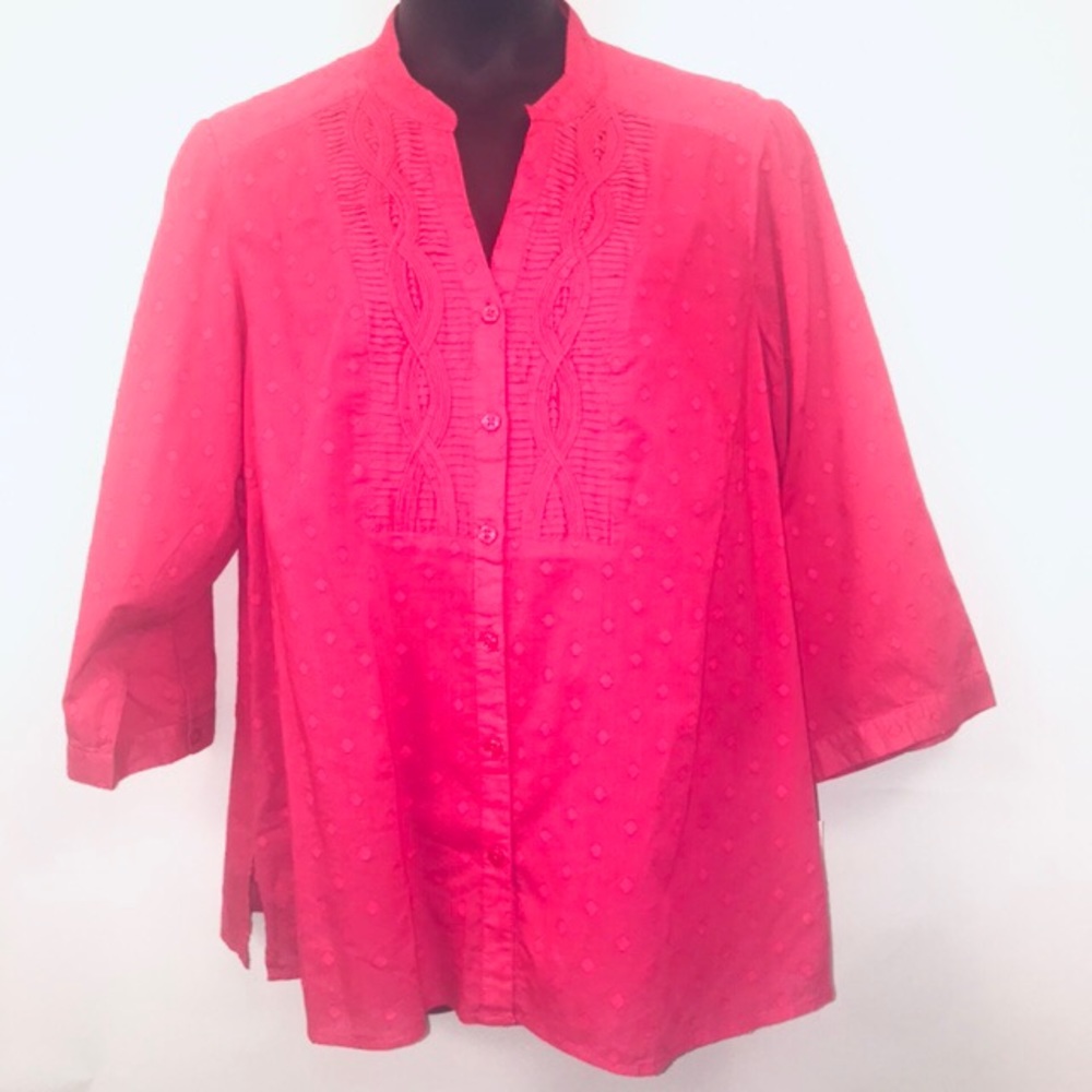 Charter Club NWT Hot Pink blouse 22w.